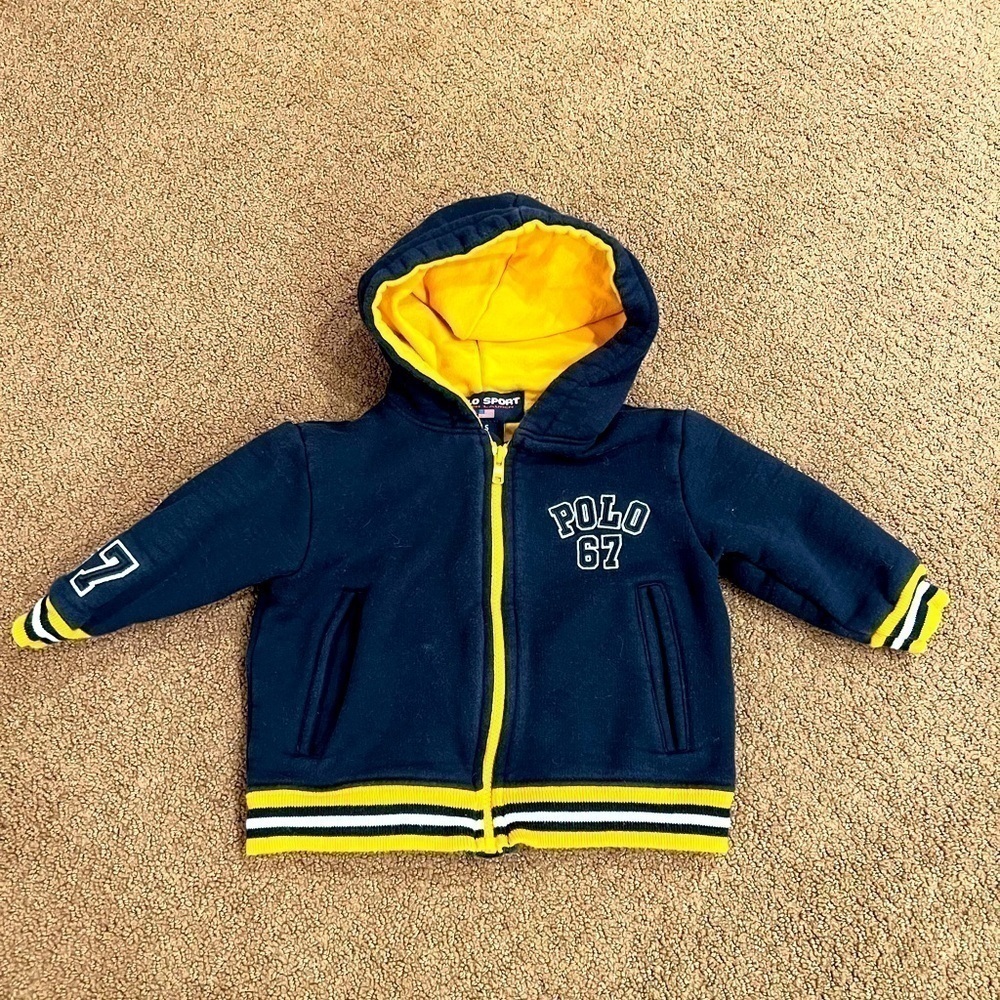 Polo Sport Ralph Lauren Full-Zip Boys Hooded Sweatshirt Size Small
